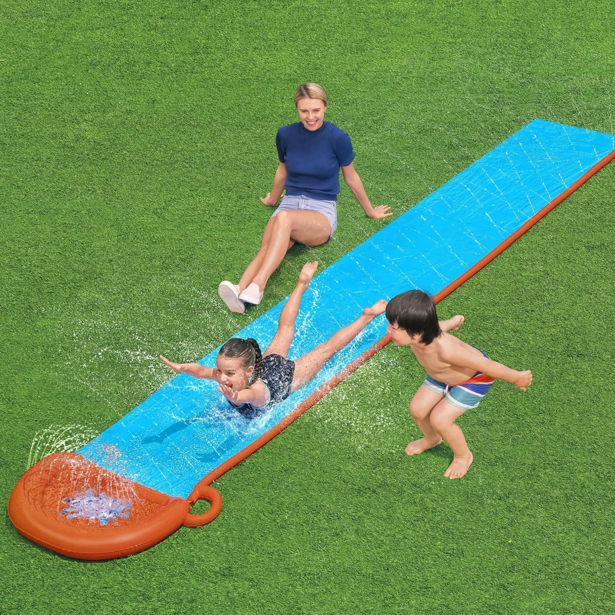 Bestway H20GO Single Lane Slip & Slide Inflatable Water Slide Sprinklers
