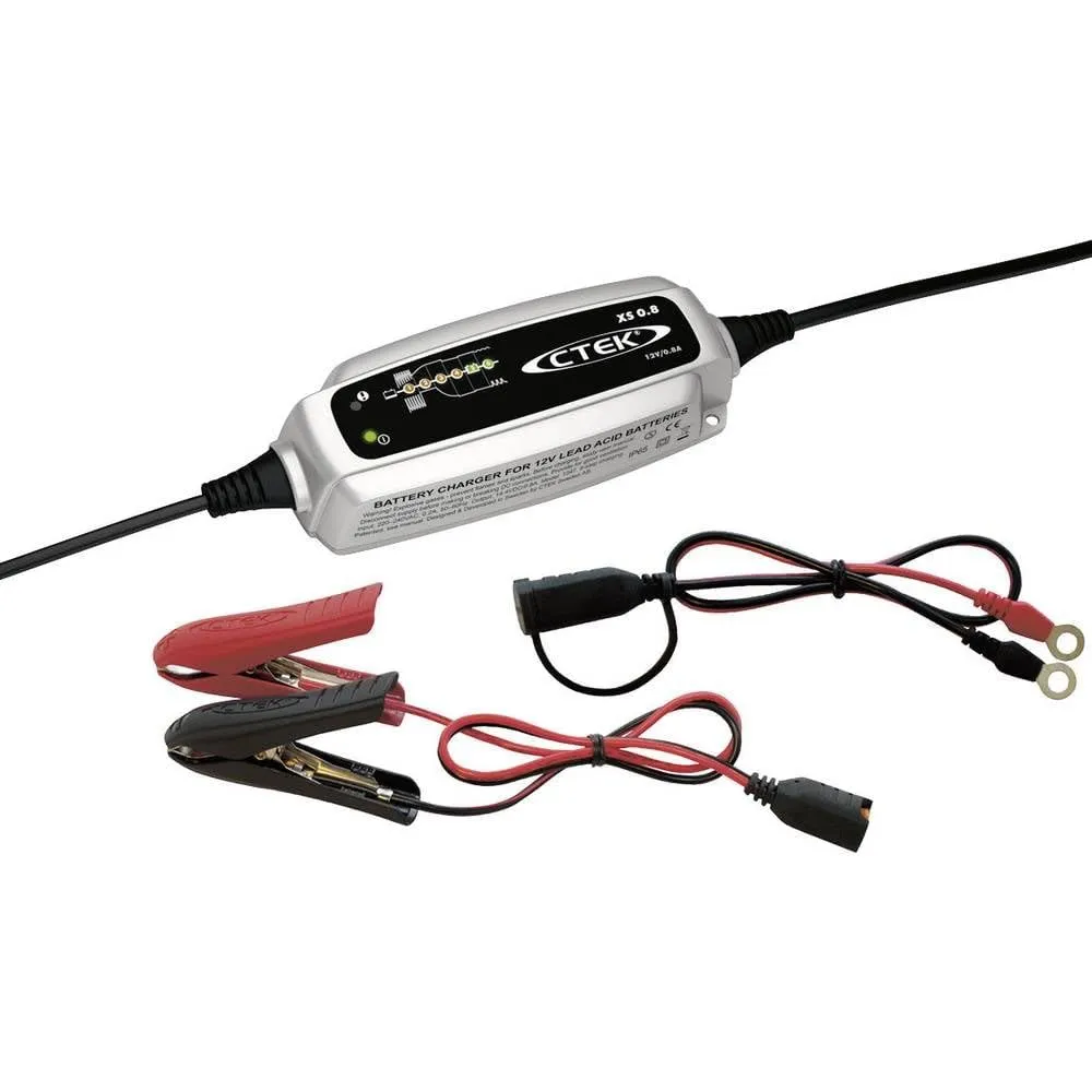CTEK XS 0.8 Smart Battery Charger 0.8A 12V Lead-Acid Maintainer