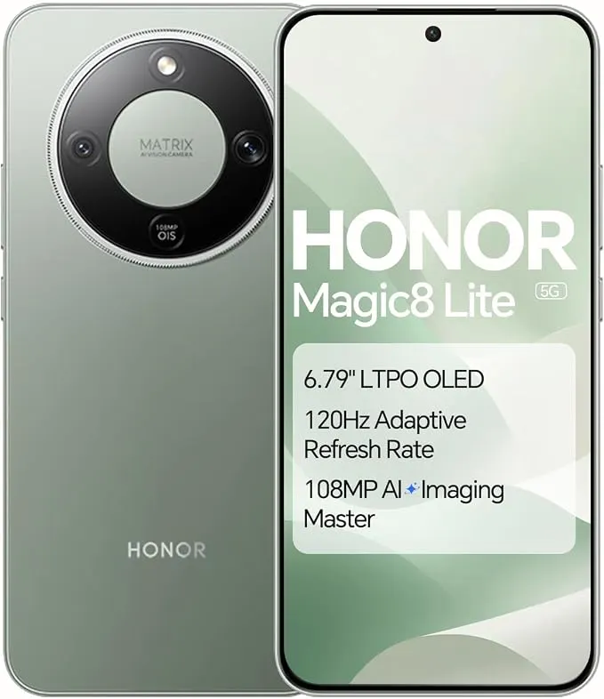 HONOR Magic8 Lite 5G 8GB RAM 512GB ROM AMOLED Snapdragon IP68/69K Smartphone