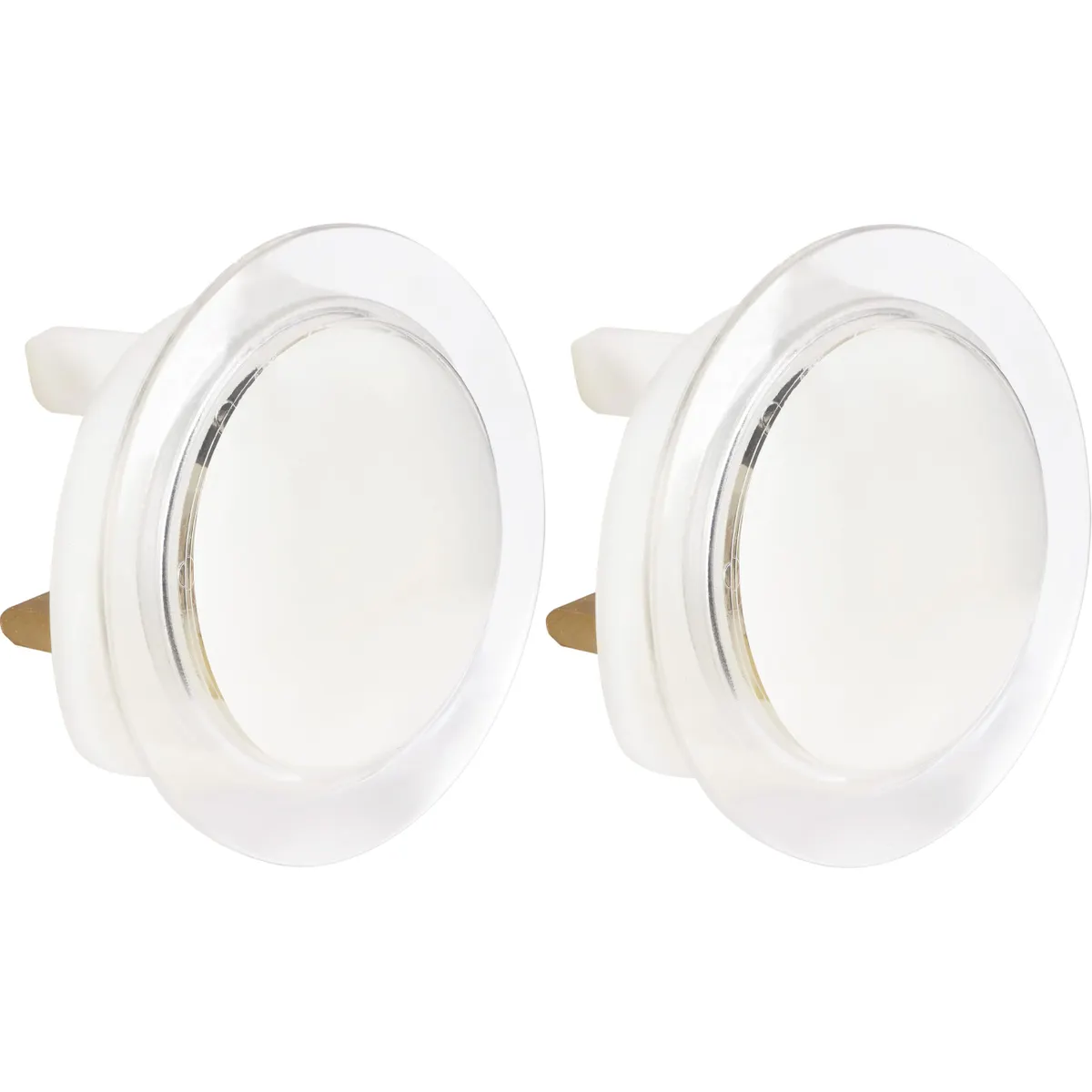 2x Masterplug Soft Glow LED Night Light Plug in 60mm Clear GL1/2-MP