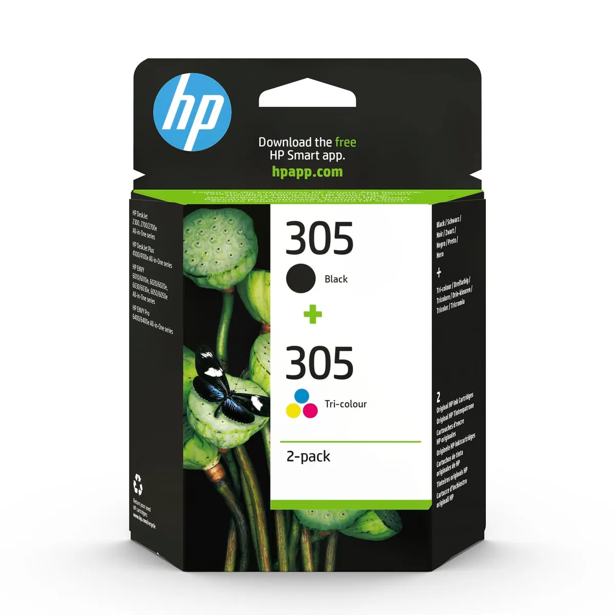 HP 305 Black & Tri-colour Original Ink Cartridges 2-Pack New (Damaged Box)