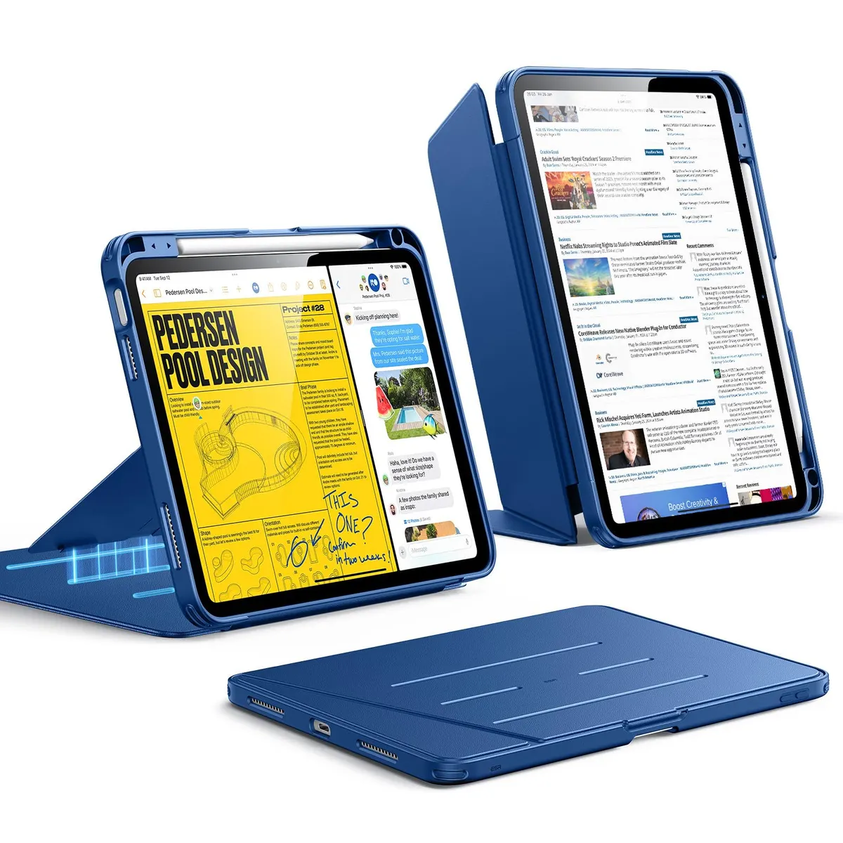 ESR iPad A16 Case 11th 10th Gen (2025 2022) Blue