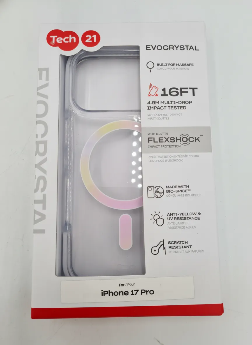 Tech21 EvoCrystal MagSafe Case for iPhone 17 Pro Metalic Silver