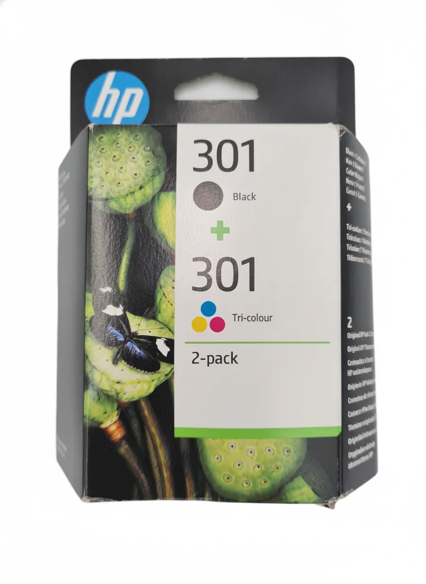HP 301 Black & Tri-colour Original Ink Cartridges 2-Pack
