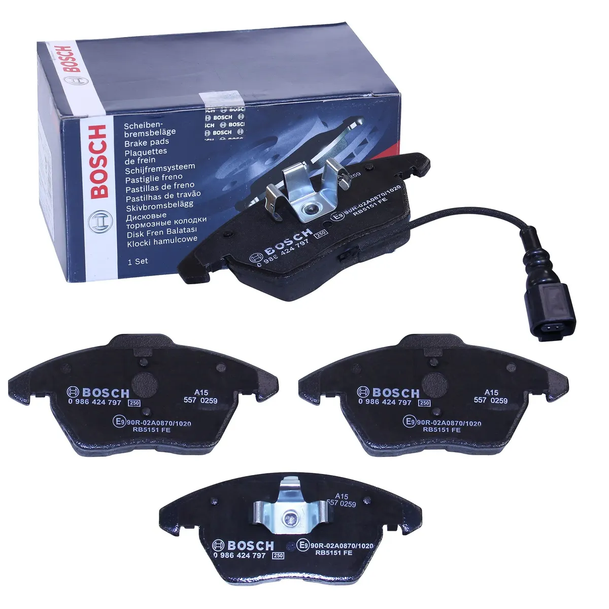 Bosch BP938 - Brake Pads Car Front Axle - 1 Set of 4 Pads