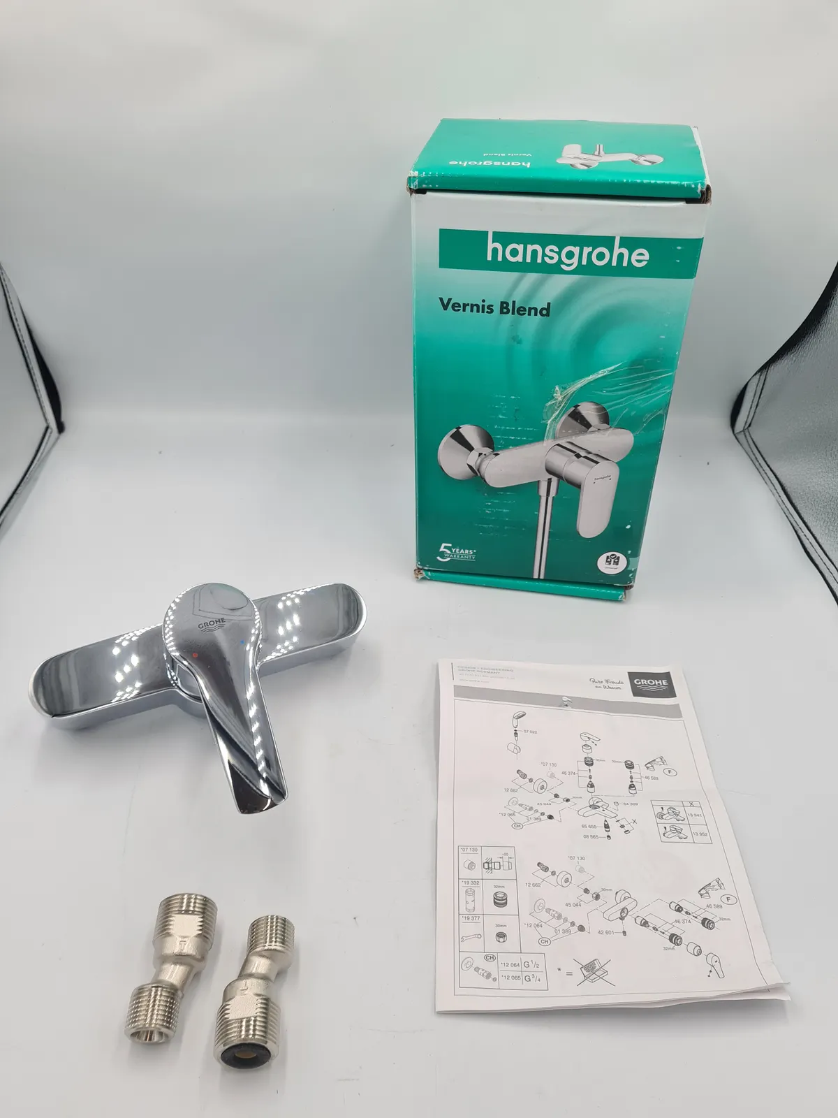 hansgrohe Vernis Blend 1-Function Exposed Single Lever Shower Mixer Tap Chrome