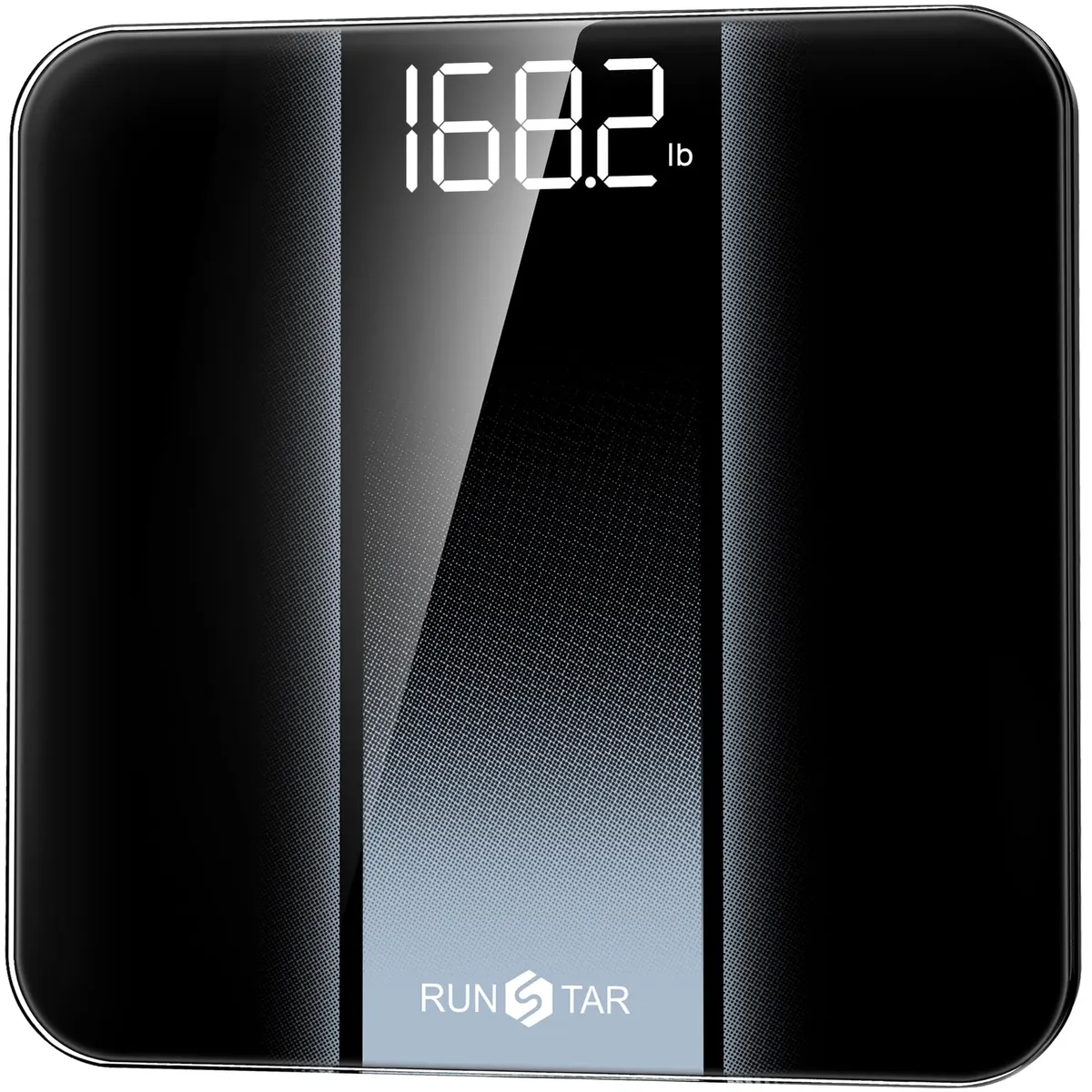 RunStar Digital Bathroom Scale High Precision LED Tempered Glass 400lb Silver
