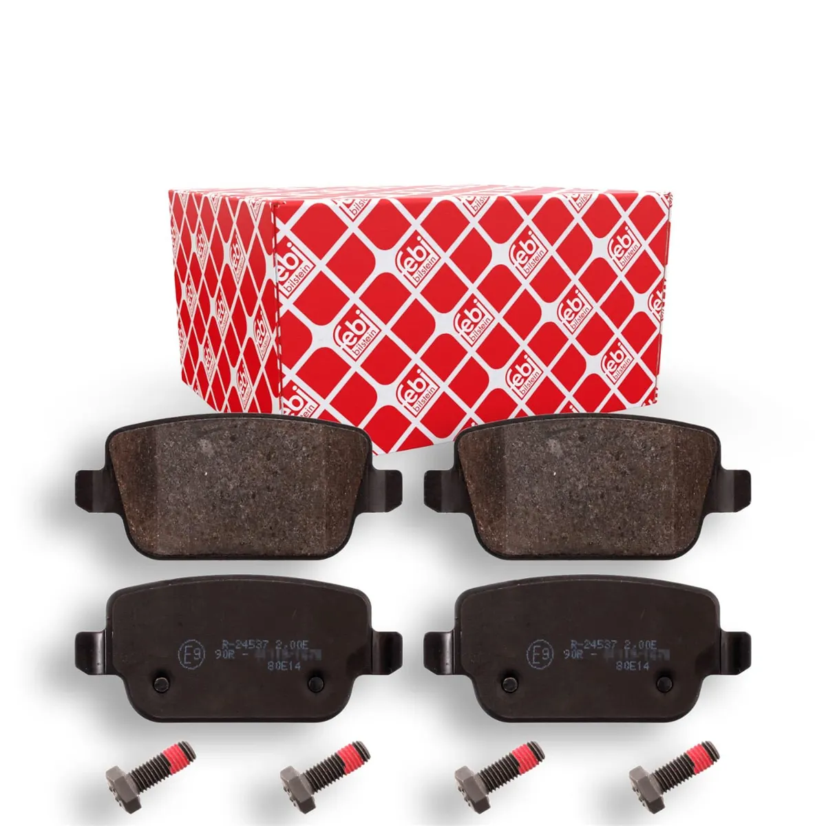 febi bilstein 16642 Brake Pad Set (4 Pads & 4 Bolts) New