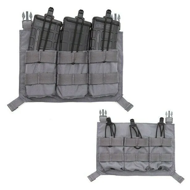 NEW LBX Tactical Triple M4 Panel Pouch Wolf Grey MOLLE Plate Carrier Gear