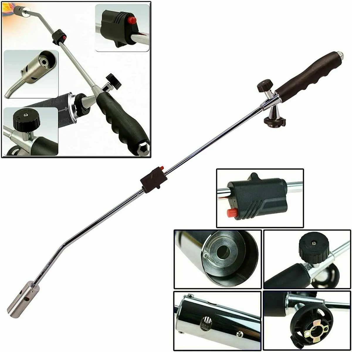 2x WEED WAND + 16x BUTANE GAS CANISTERS BLOWTORCH GARDEN TORCH