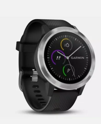 Garmin Vivoactive 3 GPS Smart Watch - Silver Bezel, Black Strap - Seller Refurbished