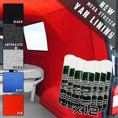 12M X 2M Anthracite VAN CARPET RENAULT TRAFIC-PRIMASTAR BEATS VELTRIM + 12X GLUE