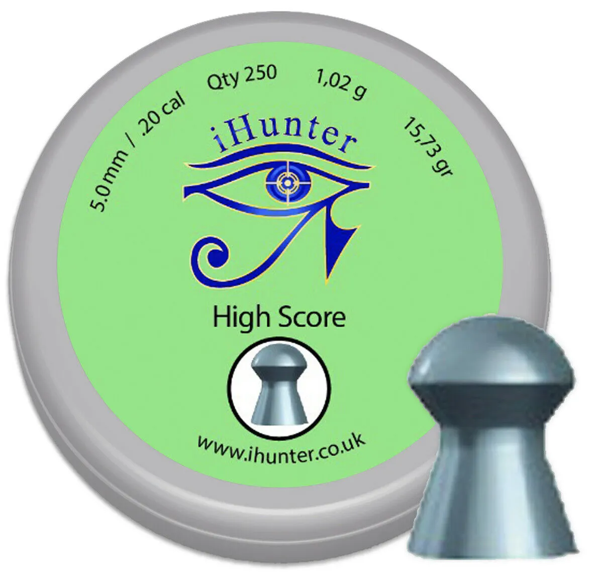 iHunter High Score Domed Air Gun Pellets .20/5.0mm Qty 250