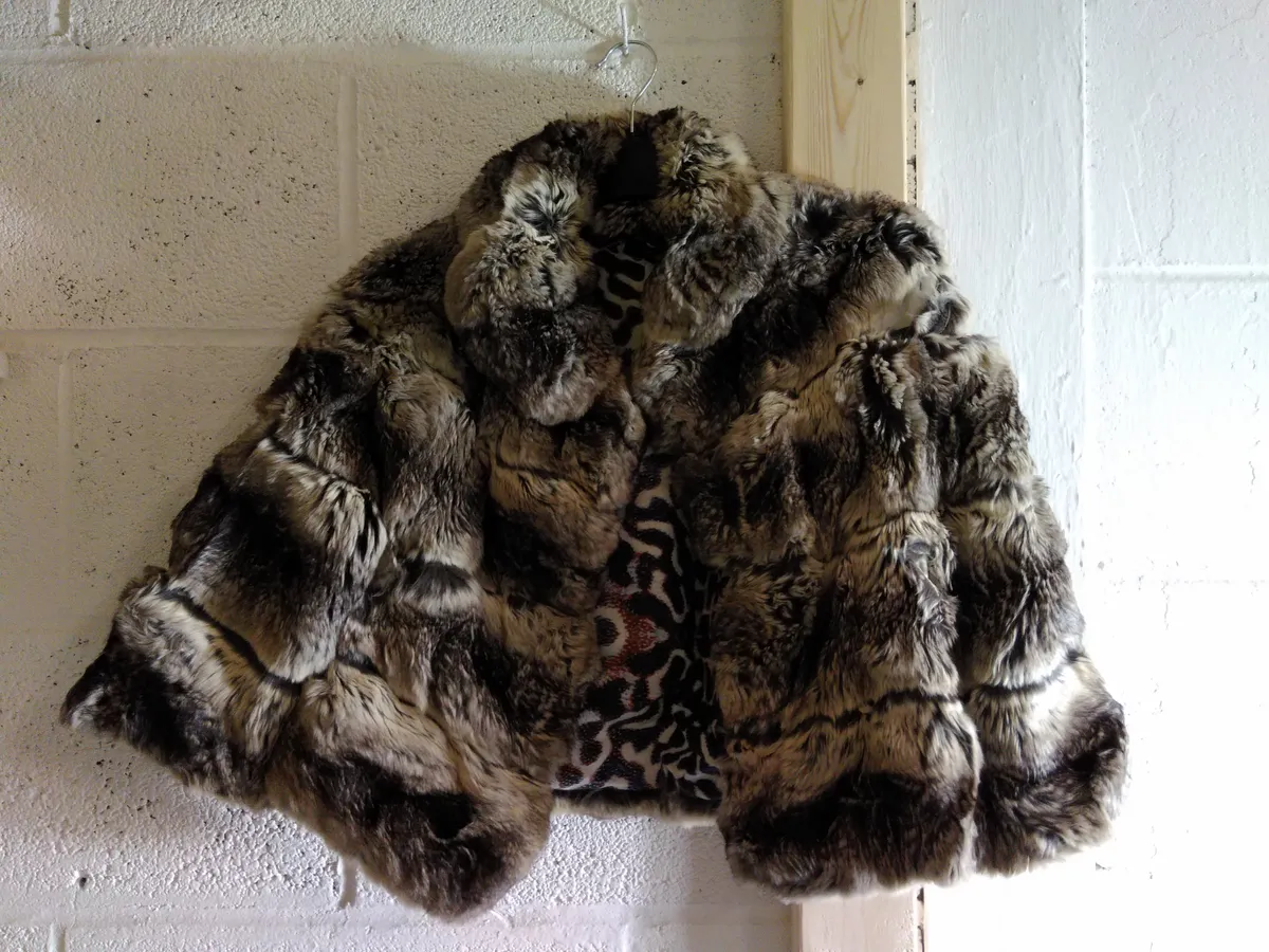 Cavalli Chinchilla Fur Jacket Bolero Coat XS Used 100% Real Chinchilla