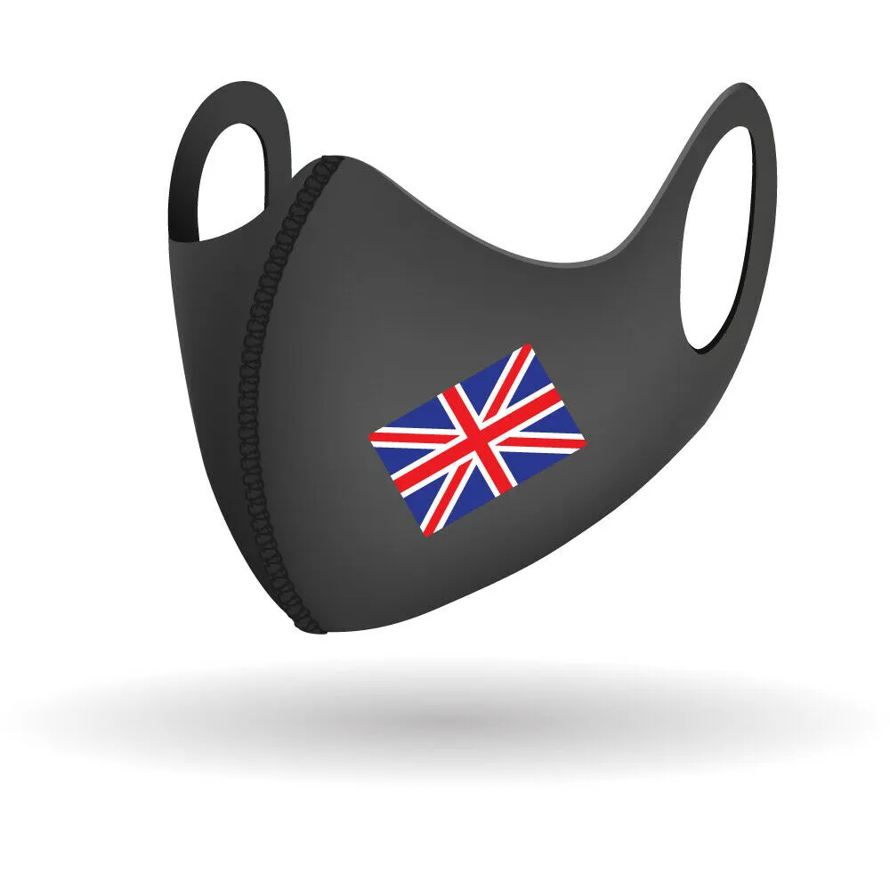 2 Pack Reusable Washable Union Jack Face Mask UK Flag Design