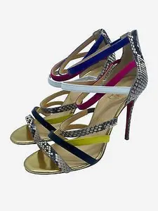 Christian Louboutin Multi Snake Patent Strappy Heels EU 37.5 (UK 4.5) Used