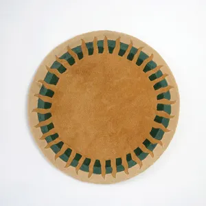 Circular Hand-Tufted Wool 'Soleil' Rug by Lawrence Lafont for Serge Lesage 1970s