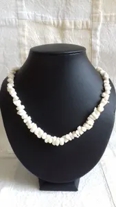 Vintage Angel Skin Coral Necklace Filigree Silver Clasp