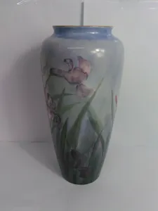 American Belleek tall vase - Iris