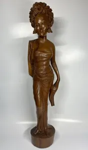 Large 50cm Hand Carved Bali Balinese Women Janger Dancer Mahogany