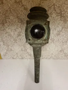 Vintage Multi Coloured 3 Way Carriage / Road / Railway Lamp Lantern G.W. Bulls?