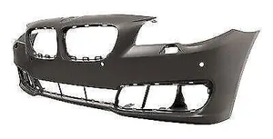 BMW 5 SERIES 2013 - 2017 FRONT BUMPER WITH WASHER & SENSOR HOLES OE 51117332677