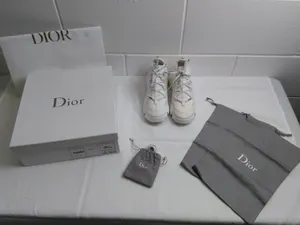 Dior White Neoprene D-Connect Technical Fabric Trainer EUR 39.5 UK 6.5
