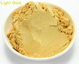 50g Natural Light Gold Mica Powder Pigments, Candle Bath Bombs Cosmetic Soap