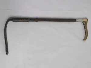 Antique Equestrian Silver Hunting Whip Brigg London 1908