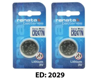 10 x RENATA CR2477N 3 Volt Lithium Cell Coin Battery BR2477 KCR2477 CR2477