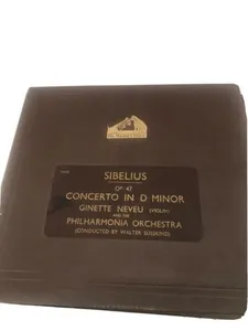 Gramophone Records 4 In Presentation Book HMV Sibelius Concerto In D Minor