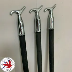 Sash Window Pole & Hook Skylight Window Attic Loft Blinds Black NEW