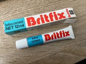 RARE VINTAGE BRITFIX BALSA CEMENT FOR MODEL KIT MAKERS 1960s 1970’s Full Tube 66