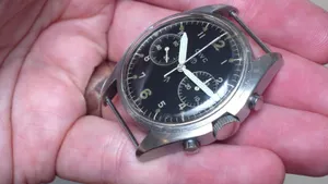 CWC / Hamilton 1974 RAF Issue Pilots Chronograph 0552 6645-99 Valjoux 7733 Gilt
