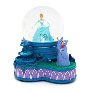 Disney Store Cinderella Musical Snow Globe Fairy Godmother 1950 Animated New