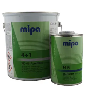 3x Mipa 4+1 GREY WHITE BLACK Acrylfiller HS 2K High Build Primer Filler 4L+1L