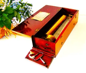 "MINT CONDITION KEY WIND 6 AIR MUSIC BOX  BY "NICOLE FRERES" WITH A PIANO FORTE"