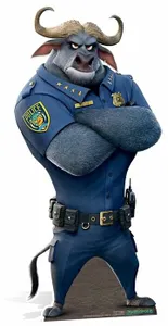 Zootropolis Chief Bogo Lifesize Cardboard Cutout Standee Buffalo 192cm