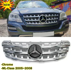 For Mercedes M-Class W164 Front Bumper Chrome Grille 2005 - 2008 Grill ML500 550