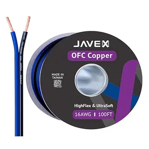 JAVEX Speaker Cable 16 Gauge [1.31mm²] [99.9% Oxygen Free Copper]Stranded Copper