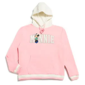 Minnie Mouse Hooded Sweatshirt For Adults - Pink - Small