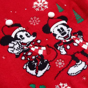 Disney Store Mickey Minnie Mouse Festive Christmas Jumper Kids 7-8 Years