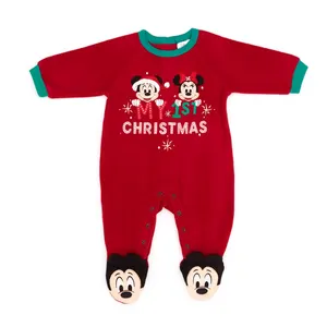 Mickey and Minnie Christmas Baby Bodysuit Blanket (3-6 months)
