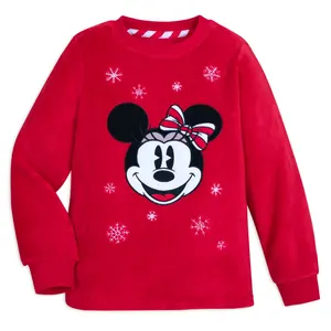 Disney Minnie Mouse Festive Fleece Pyjamas Kids 2 Piece Set - Age 4
