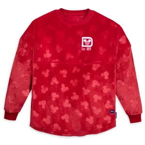 Walt Disney World Mickey Mouse Icon Fluffy Red Spirit Jersey For Adults - Small