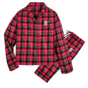 Mickey Mouse Festive Plaid Pyjamas For Laides  - M