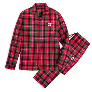 Mickey Mouse Festive Plaid Men's Pyjamas - Large