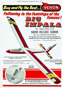 Vintage VERON Big Impala RC Model Airplane Plans/Instructions Original/Excellent