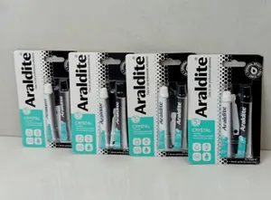 Araldite Crystal Clear Epoxy Adhesive 2x15ml (4-Pack) Glass Jewellery NEW