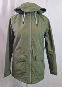Regatta Isotex Great Outdoors Womens Khaki Hooded Zip Jacket UK10 Pockets
